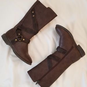 Kenneth Cole Brown Danica Girls Riding Boots Sz 2